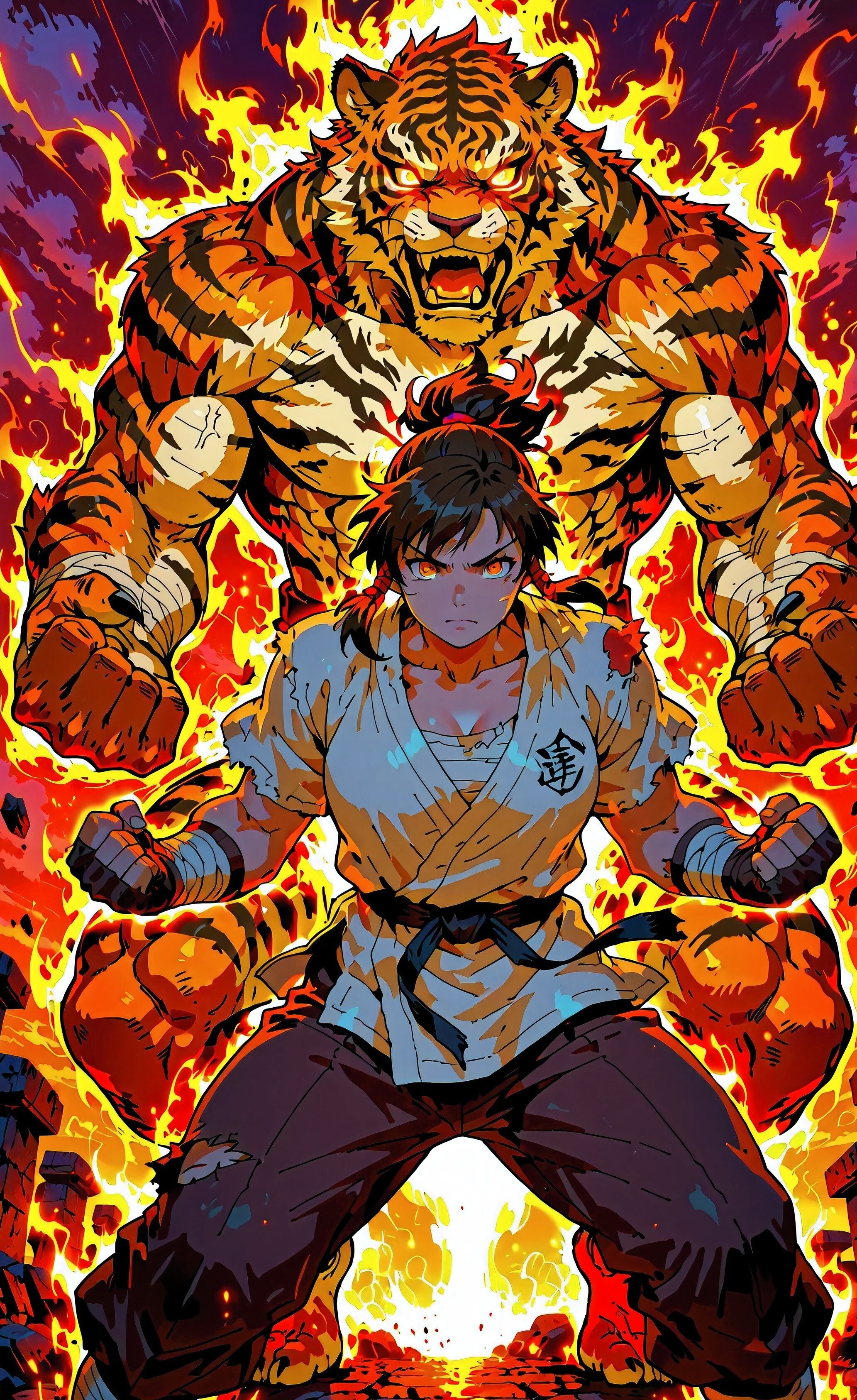 闘志の虎 虎之女子 | の人気AIイラスト・グラビア