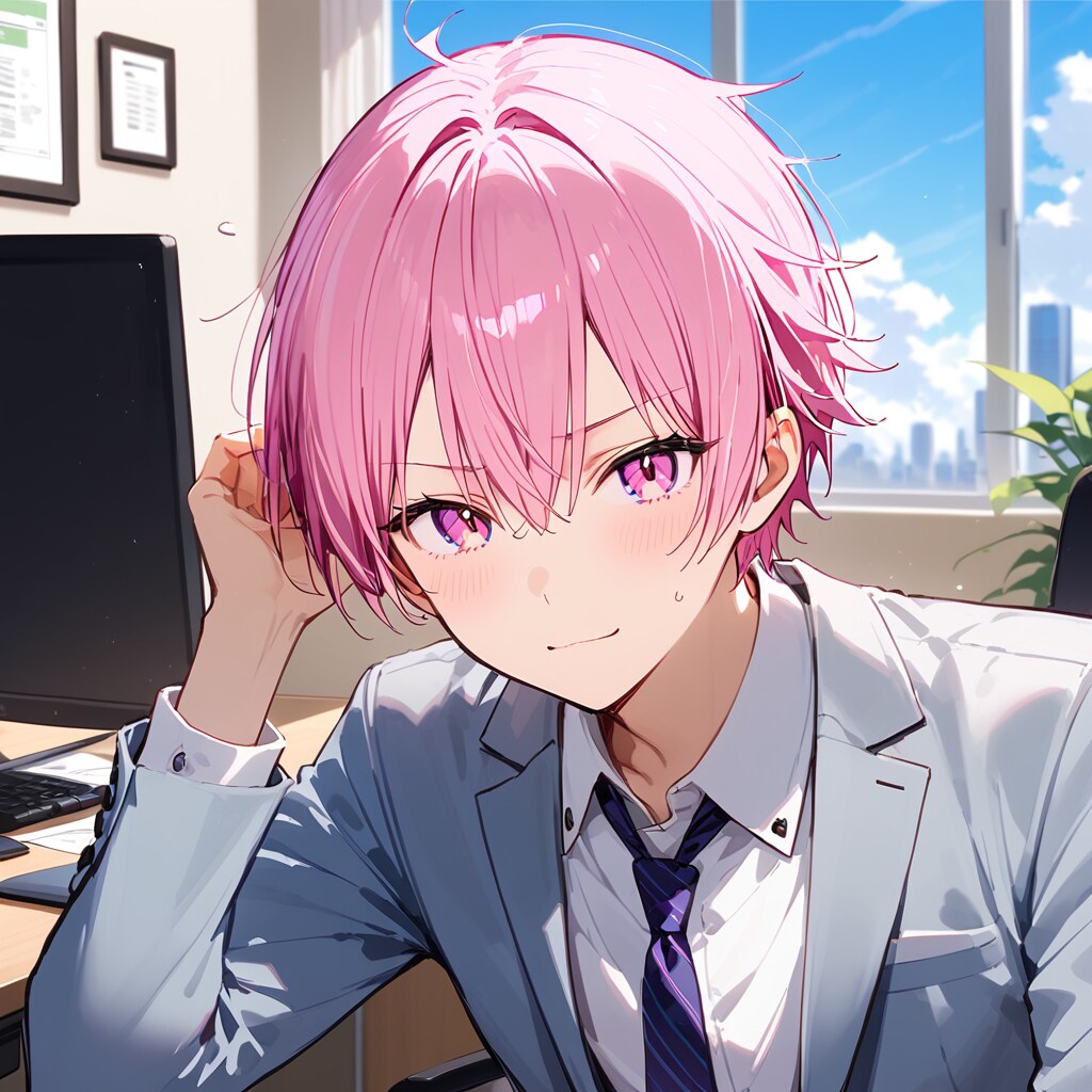 仕事中のかがれさん