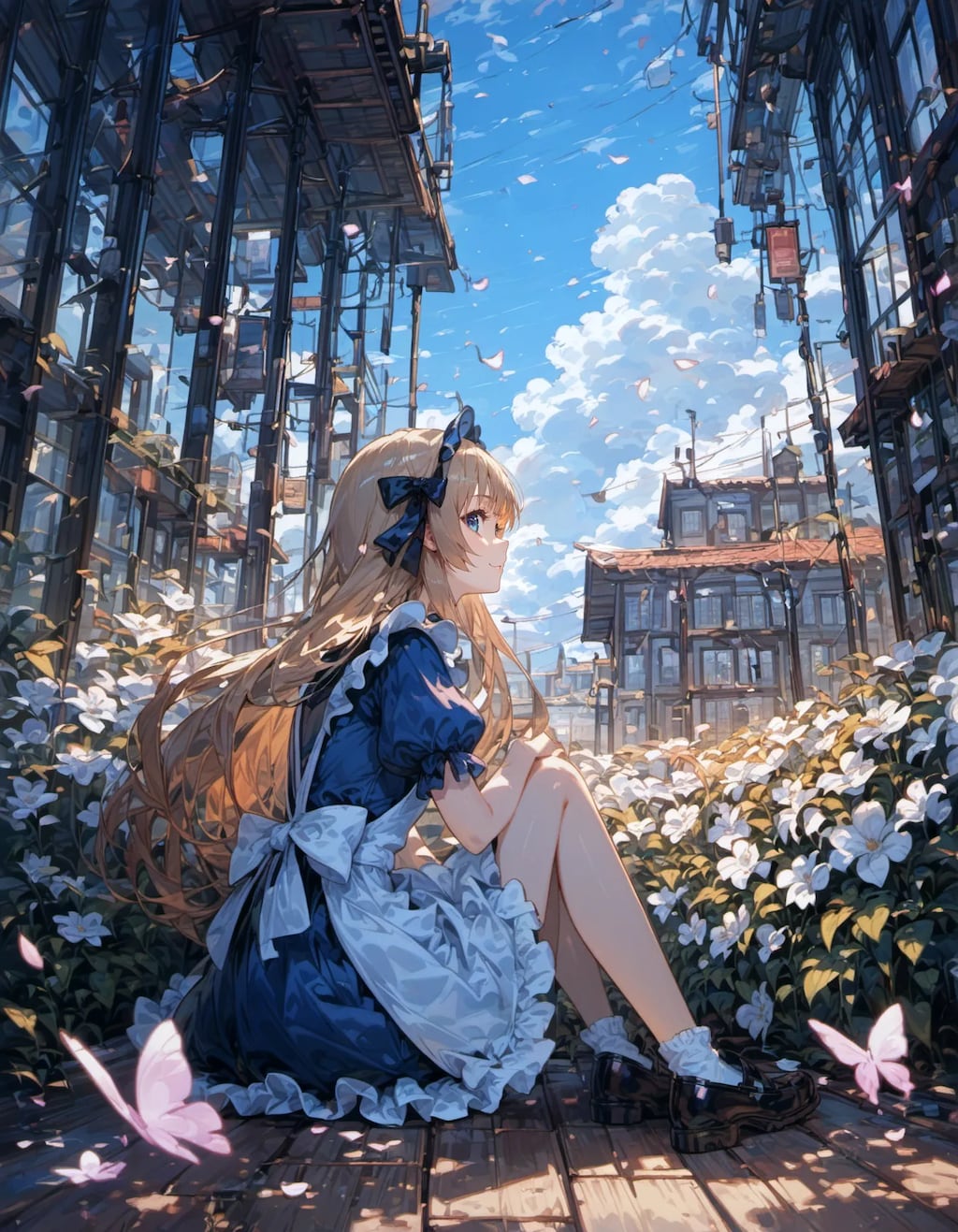 Azure Alice in the Flower Field