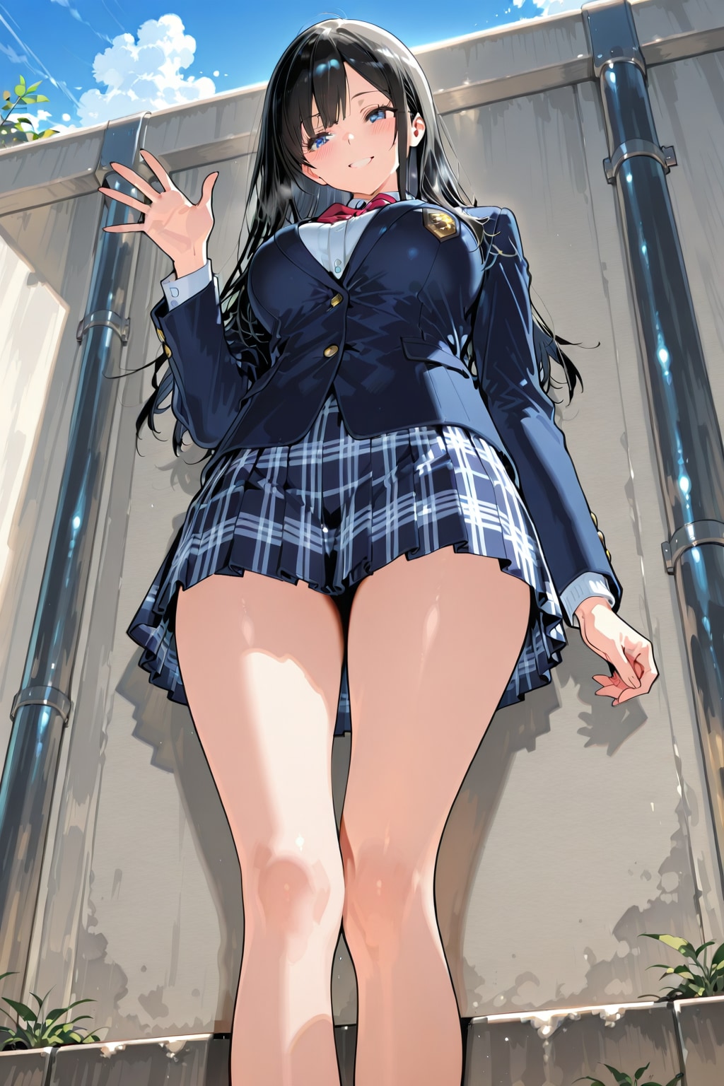 美脚と気になるスカート丈