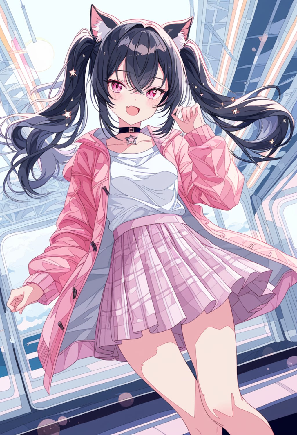 うちの子たちのクリアパステル冬コーデ