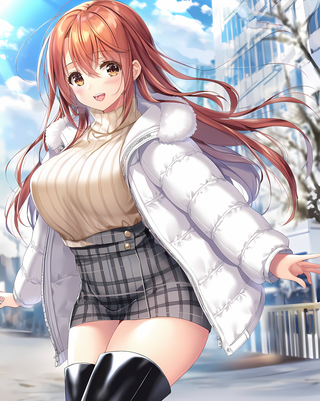 🤍白ダウンで待ち合わせデート❄️守ってあげたい冬コーデ✨