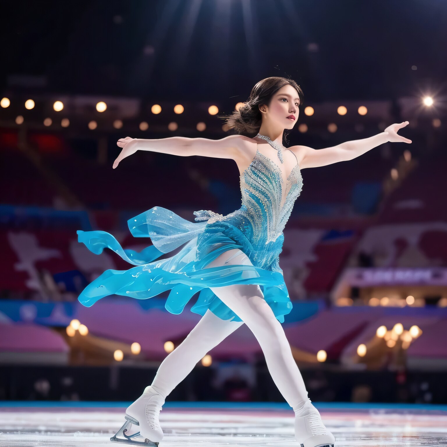 黒髪ロングでフィギュアの美女５６ | の人気AIイラスト・グラビア