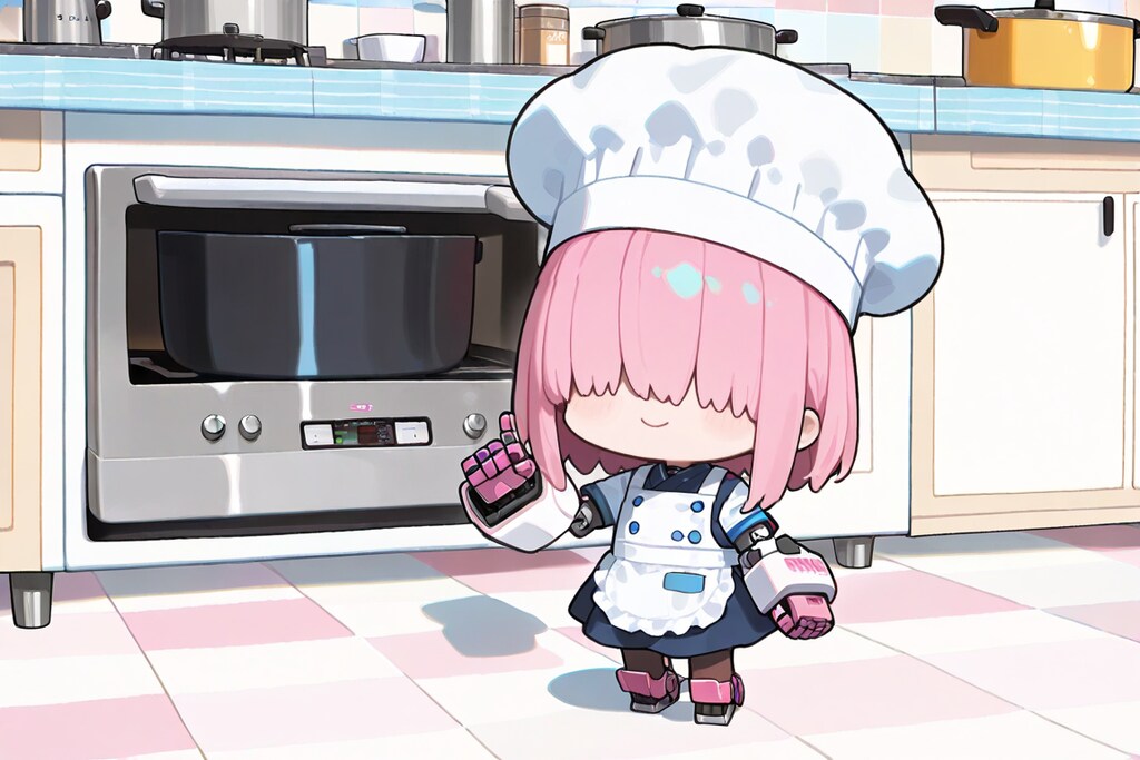 ちびシェフロボ　ハンバーガー作るよ