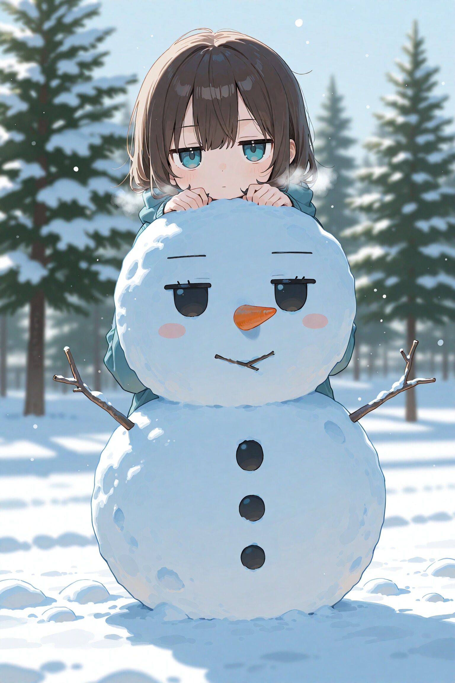 ジト目雪だるま