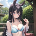 下着の黒髪ちゃん 2枚目