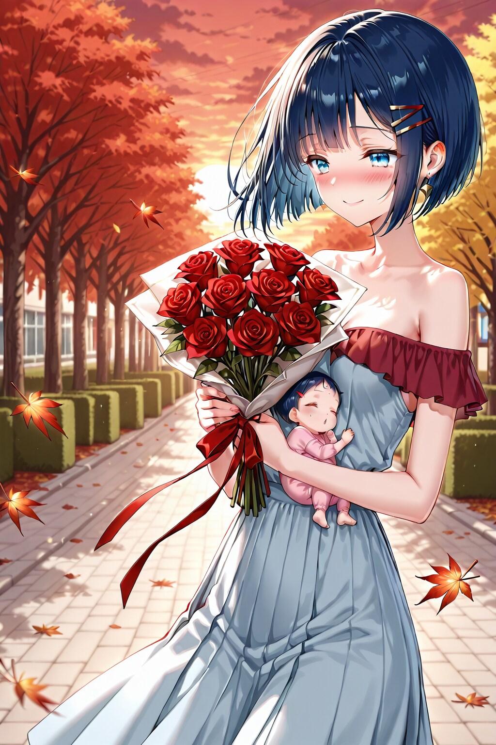 真っ赤な夕焼けをキミと