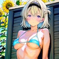 (979HQ)銀髪ちゃんマイクロビキニ 2枚目