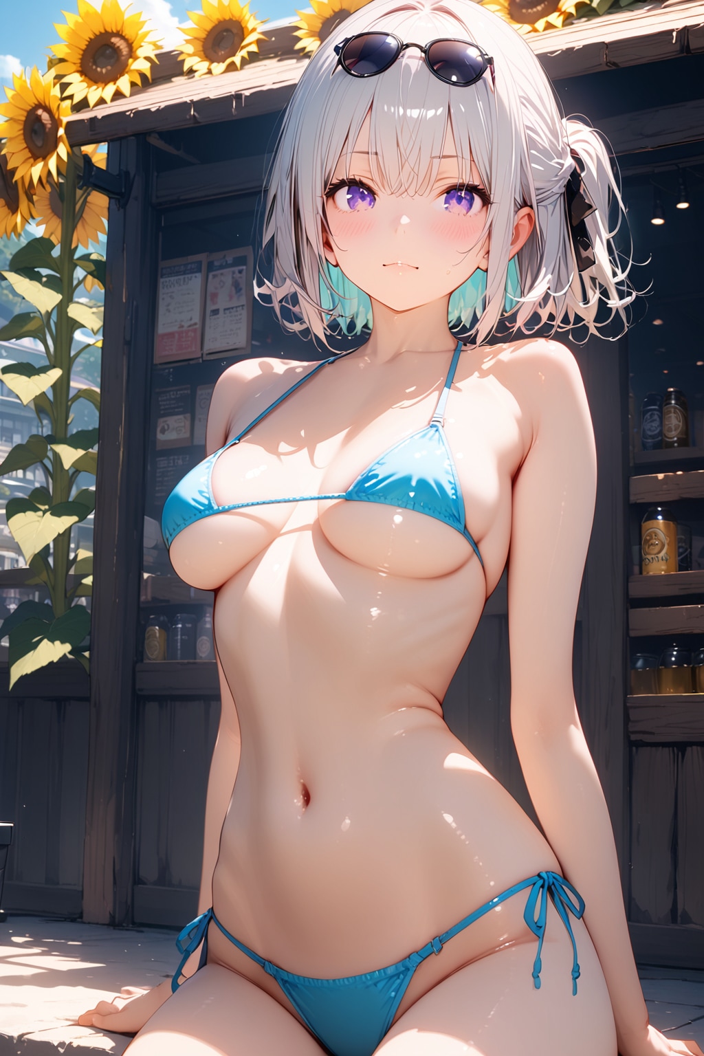 (979HQ)銀髪ちゃんマイクロビキニ