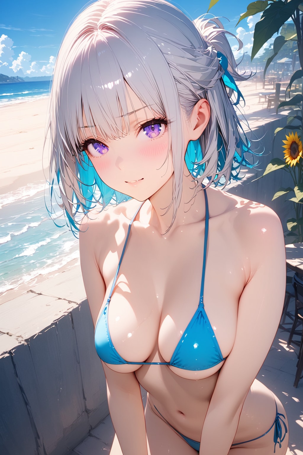 (979HQ)銀髪ちゃんマイクロビキニ