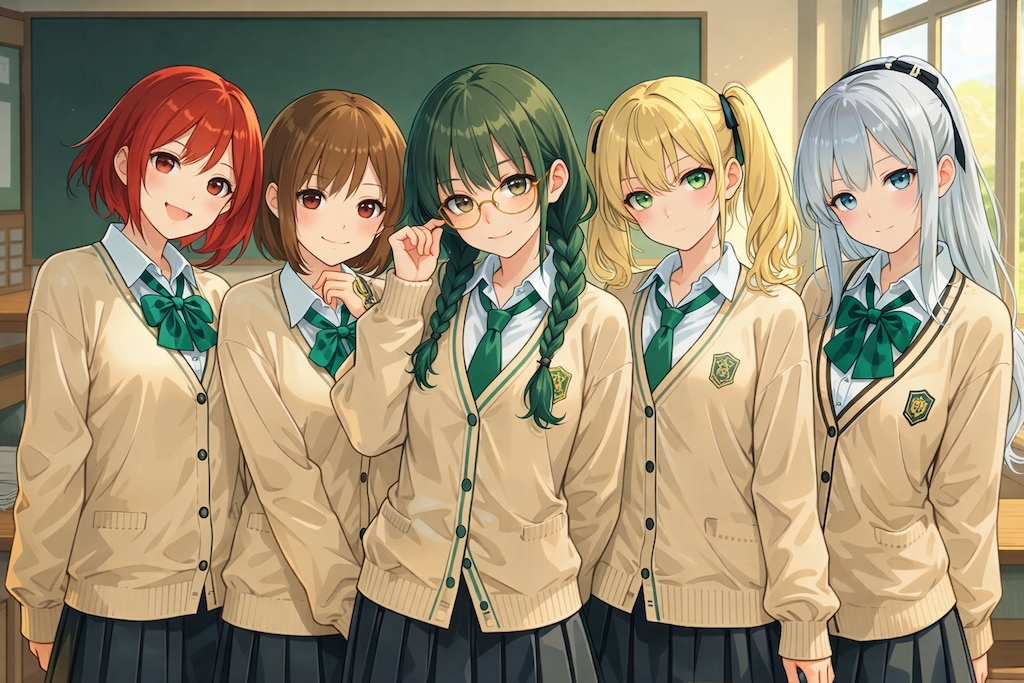 ヒーロー部サブキャラ草案と集合写真