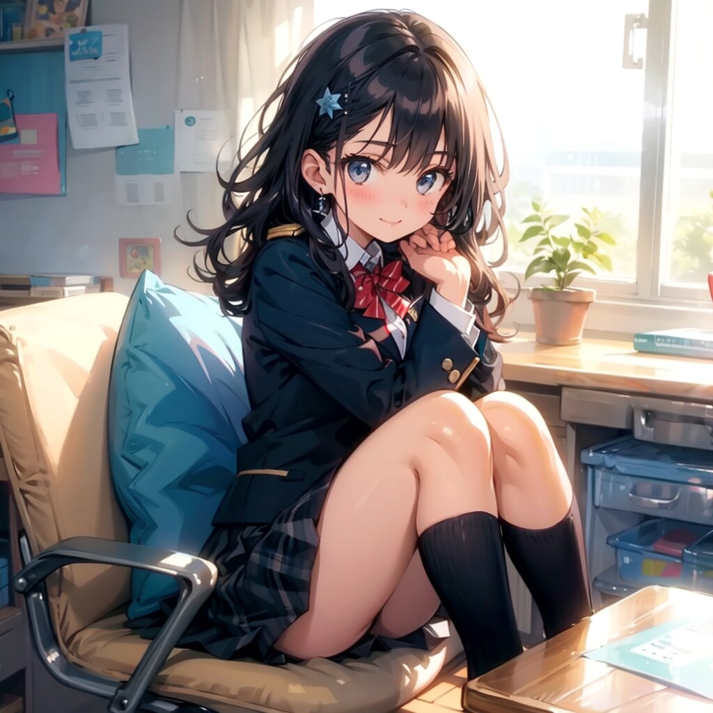 ニーハイの女子高生