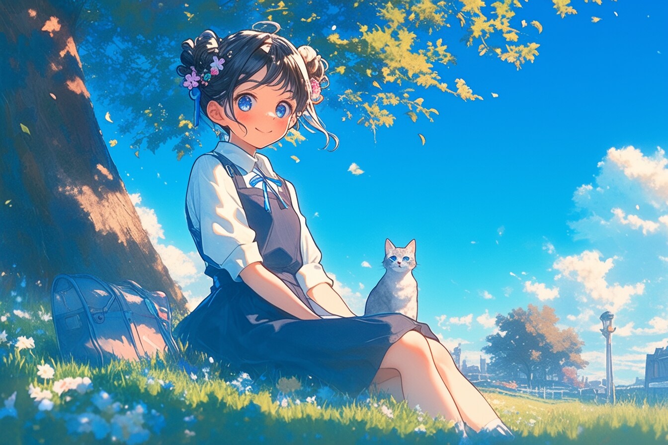猫🐈とおだんごちゃん🍡✨02 | の人気AIイラスト・グラビア