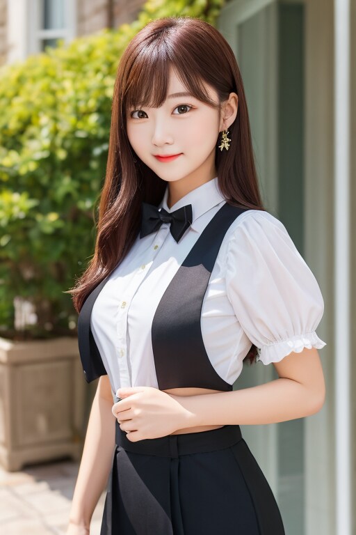 リアルかっこかわいいパフ袖好きのタキシード美少女