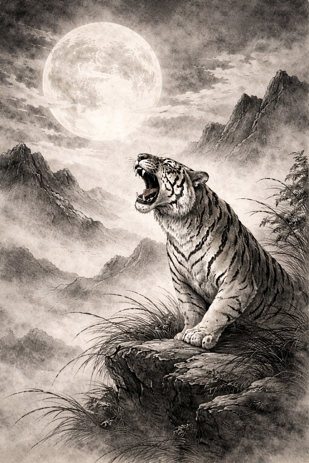 月下咆哮 | の人気AIイラスト・グラビア