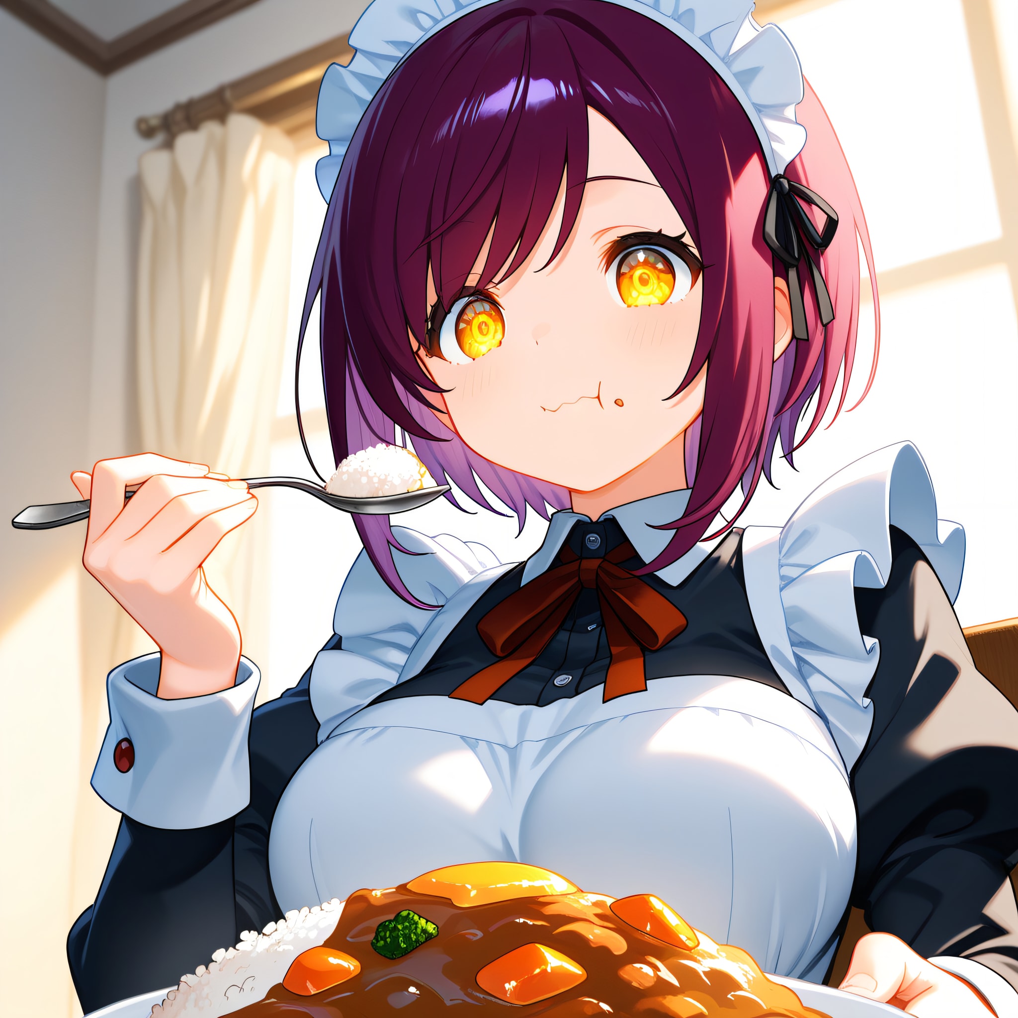 こんにちは（挨拶メイドの芽衣ちゃん） | の人気AIイラスト・グラビア