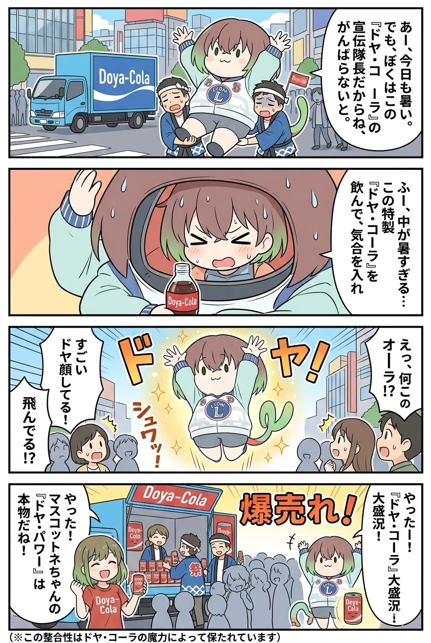 ドヤ・コーラのボーイッシュ！