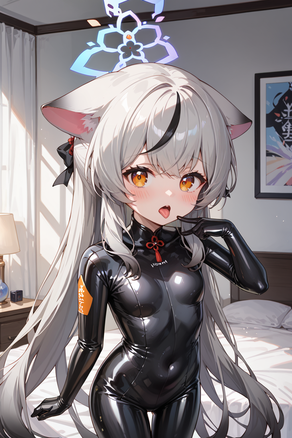 春原ココナ　ラバースーツ　立ち姿
