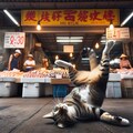魚市場で働く猫 7枚目