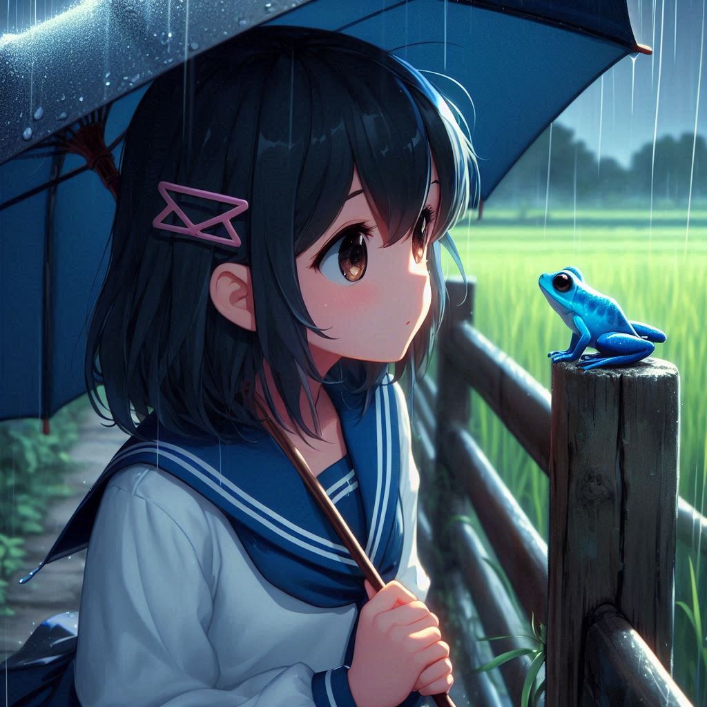 雨の帰り道(DALL-E)(2) | の人気AIイラスト・グラビア