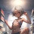 半裸の眼鏡っ娘 2枚目