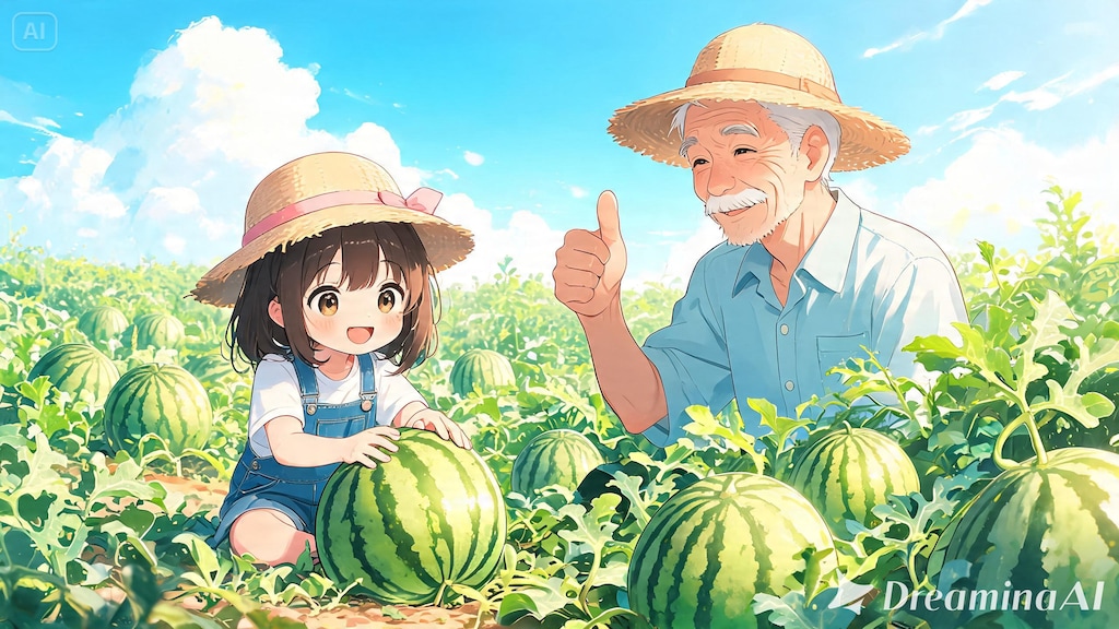 旬のスイカを収穫！１