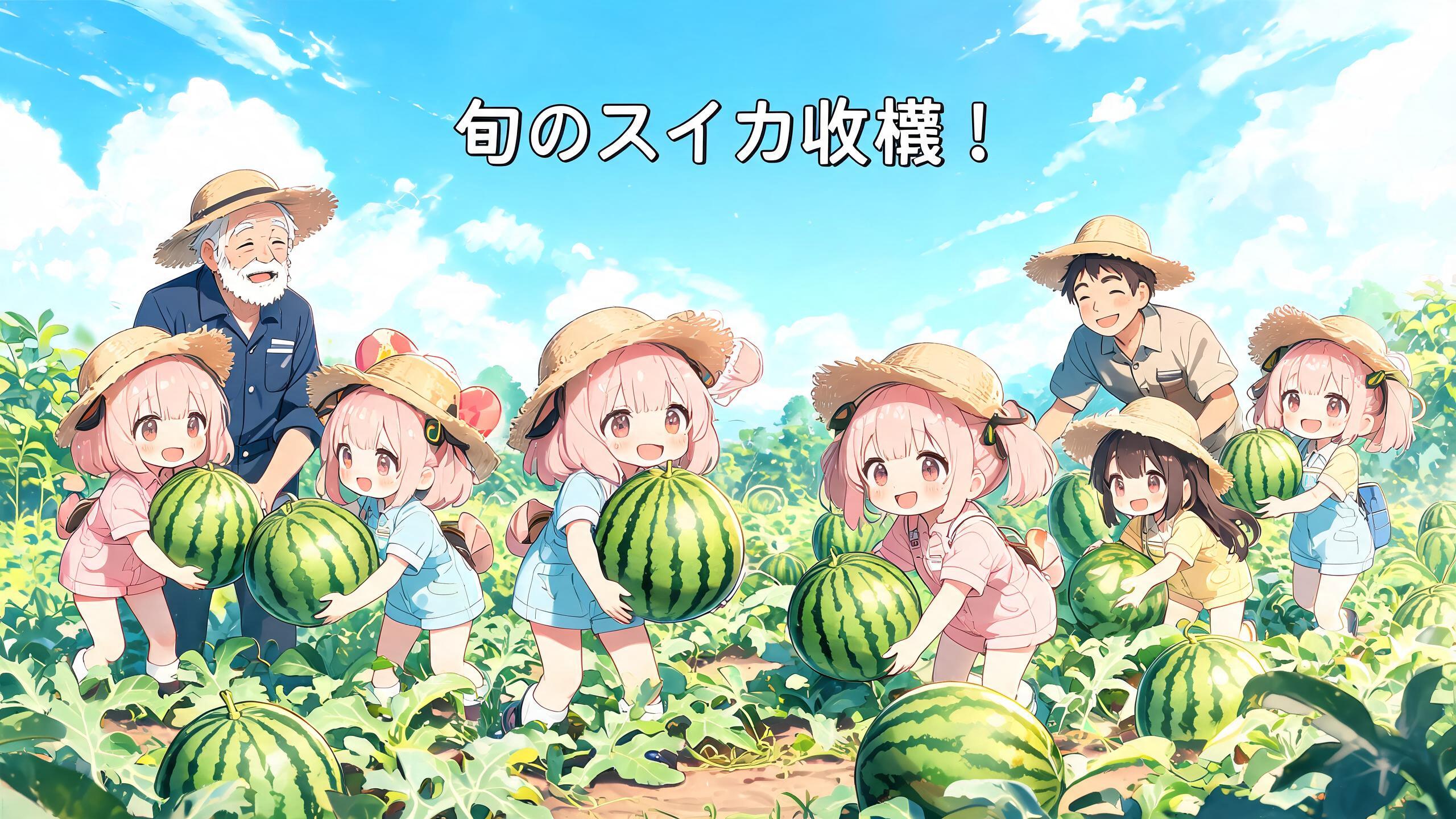 旬のスイカを収穫！１