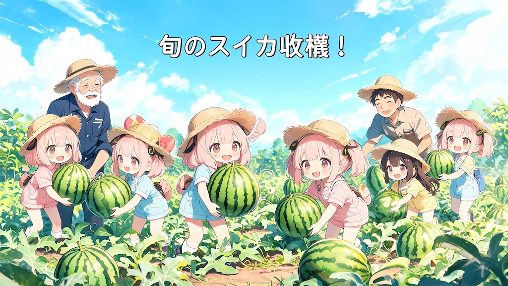旬のスイカを収穫！１