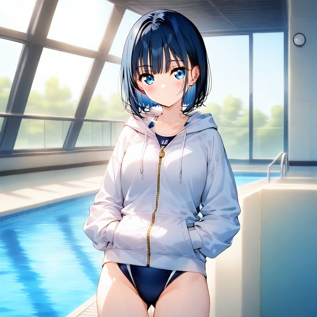 WAVEちゃんと例のプール