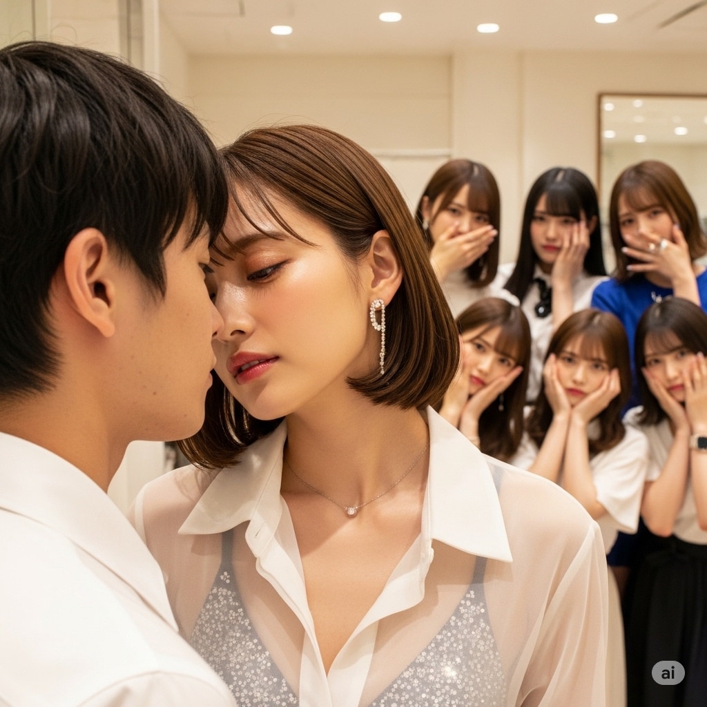 試着中に入ってくる女性たち