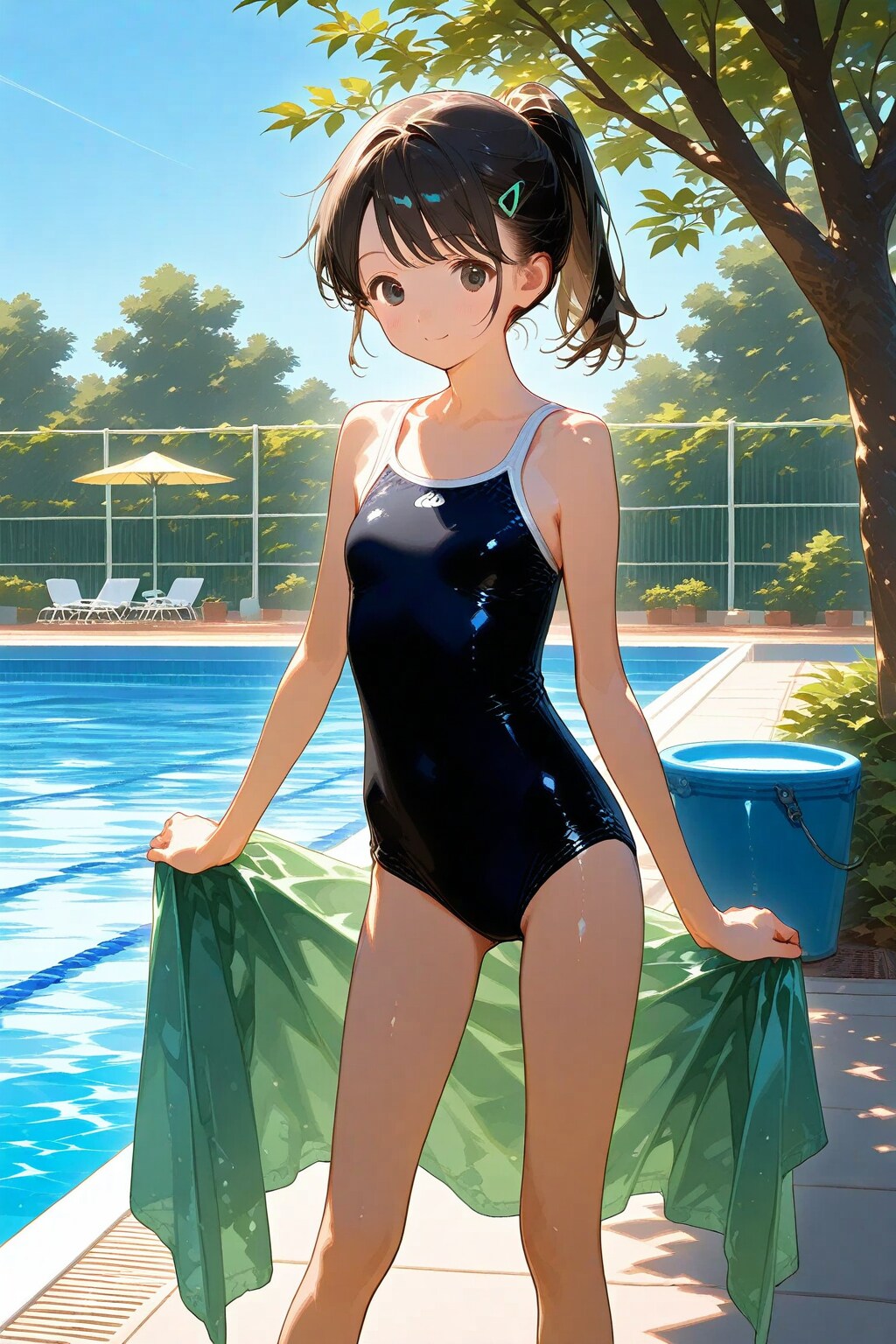 プールサイドの三女ちゃん⛄✨