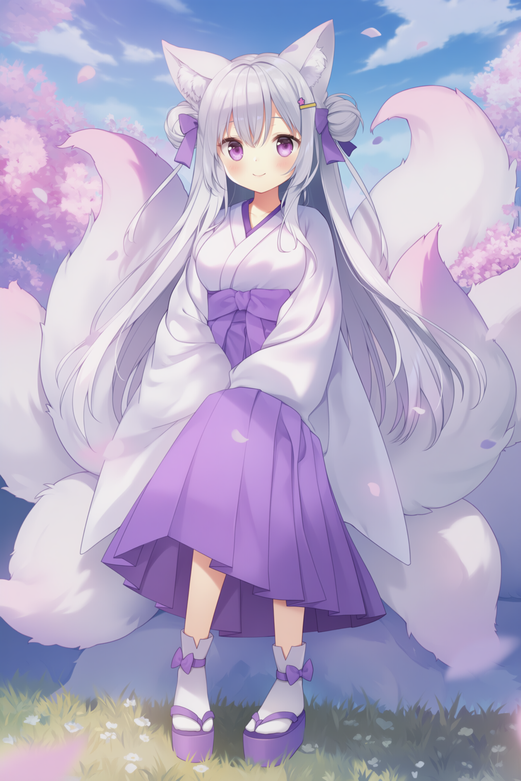 ケモミミ萌え袖巫女