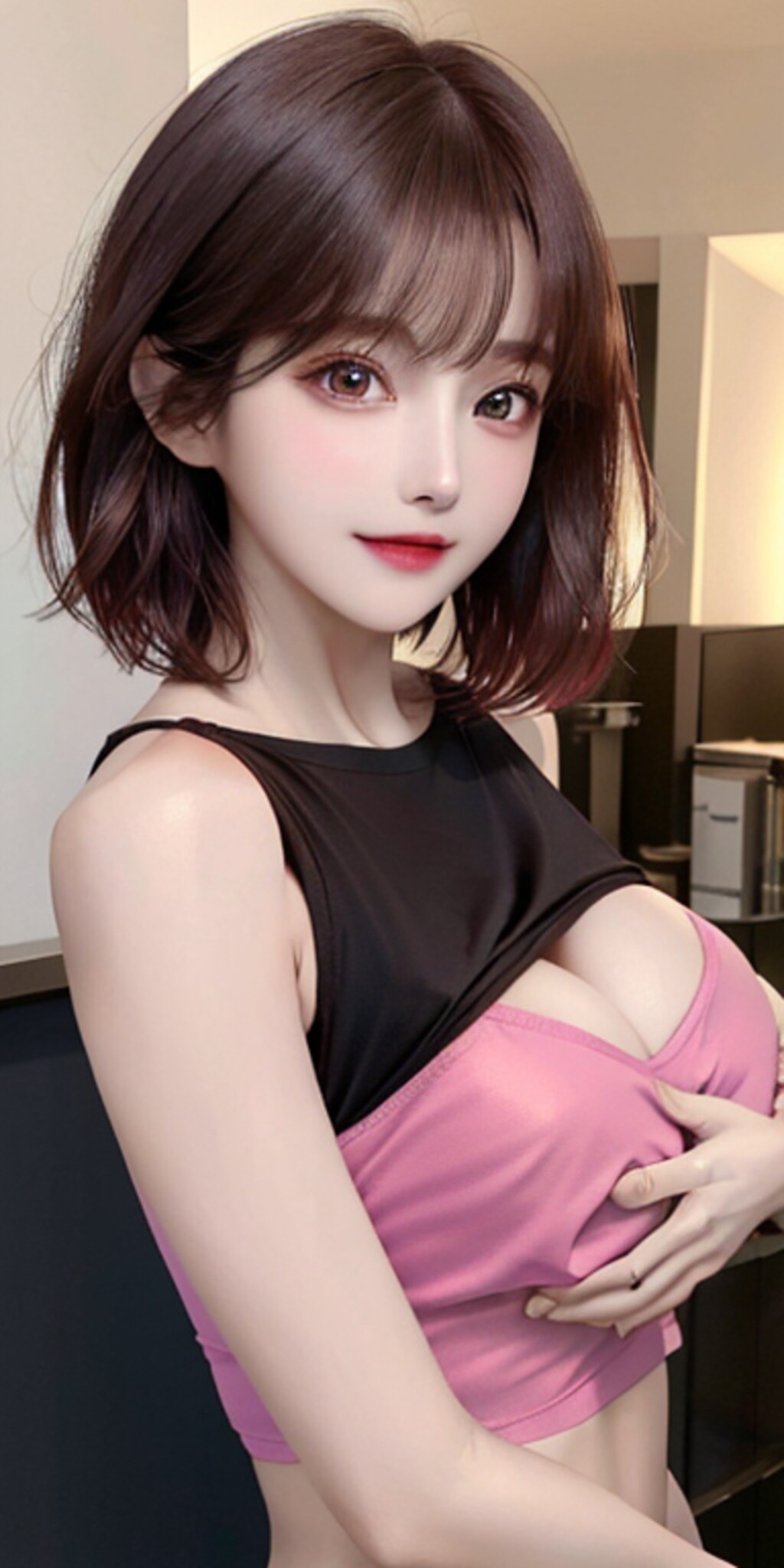 胸もみ