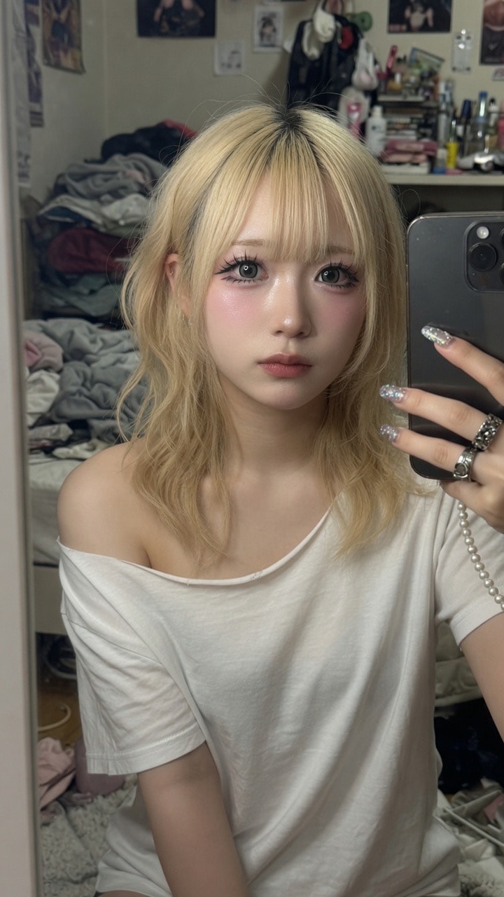 自撮り金髪ちゃん