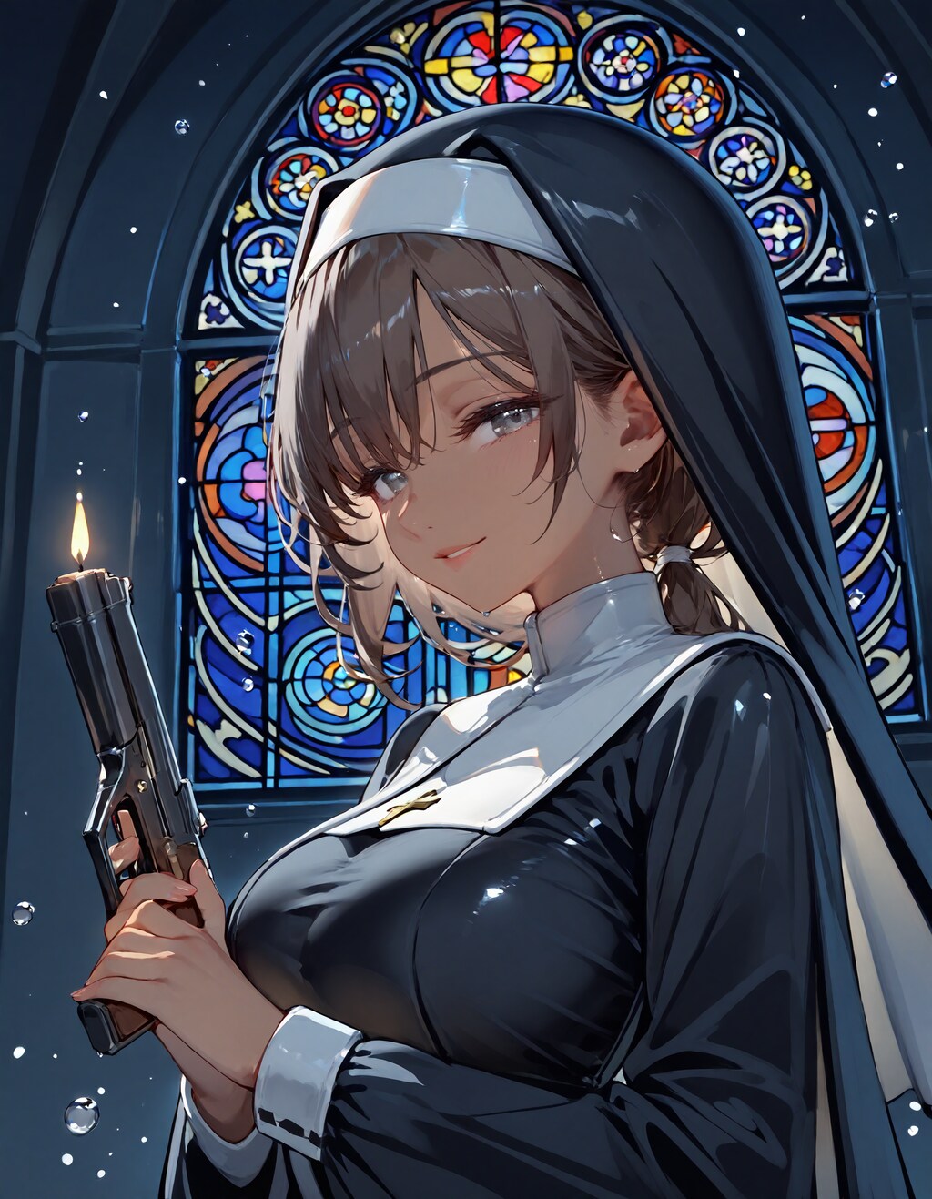 夜の教会で出会った似非っぽいシスター