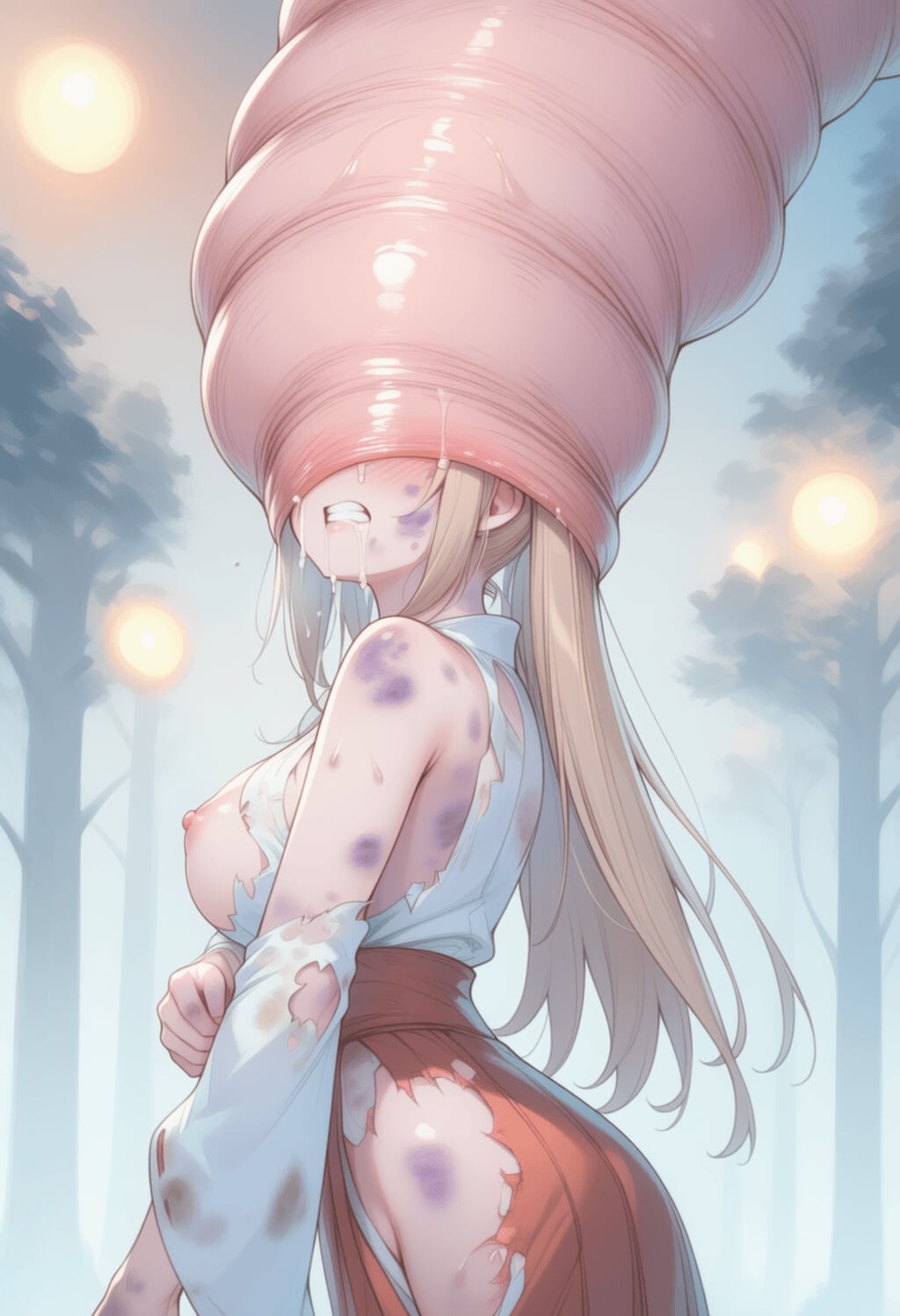 丸呑みされちゃう退魔巫女