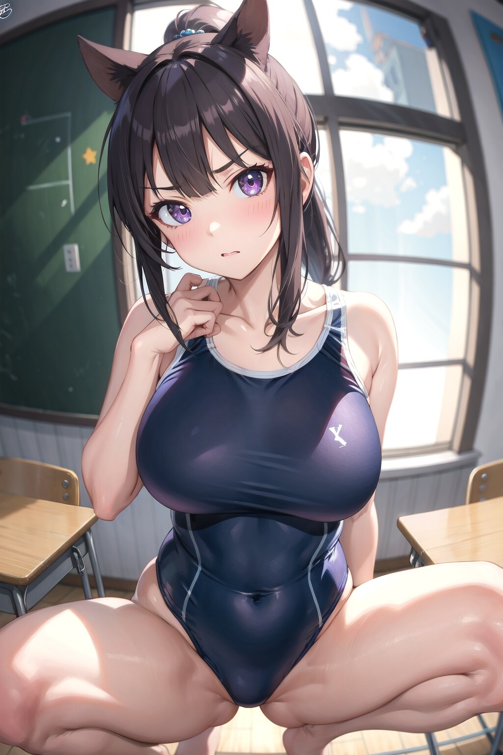 スクール水着の女の子