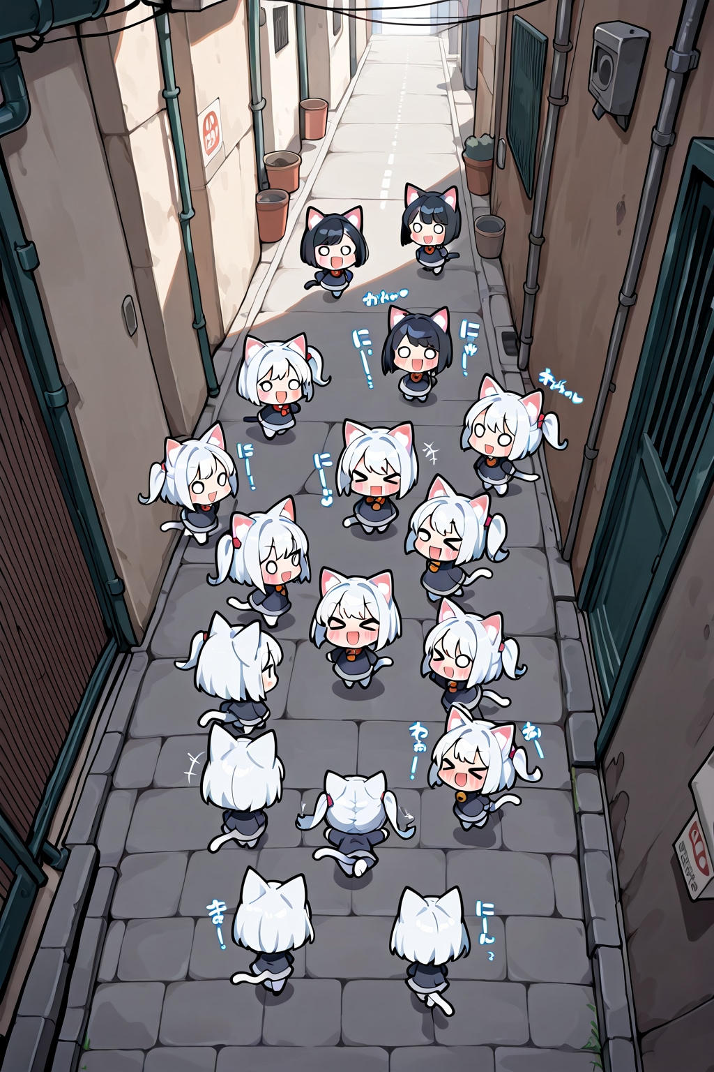 路地裏の集会