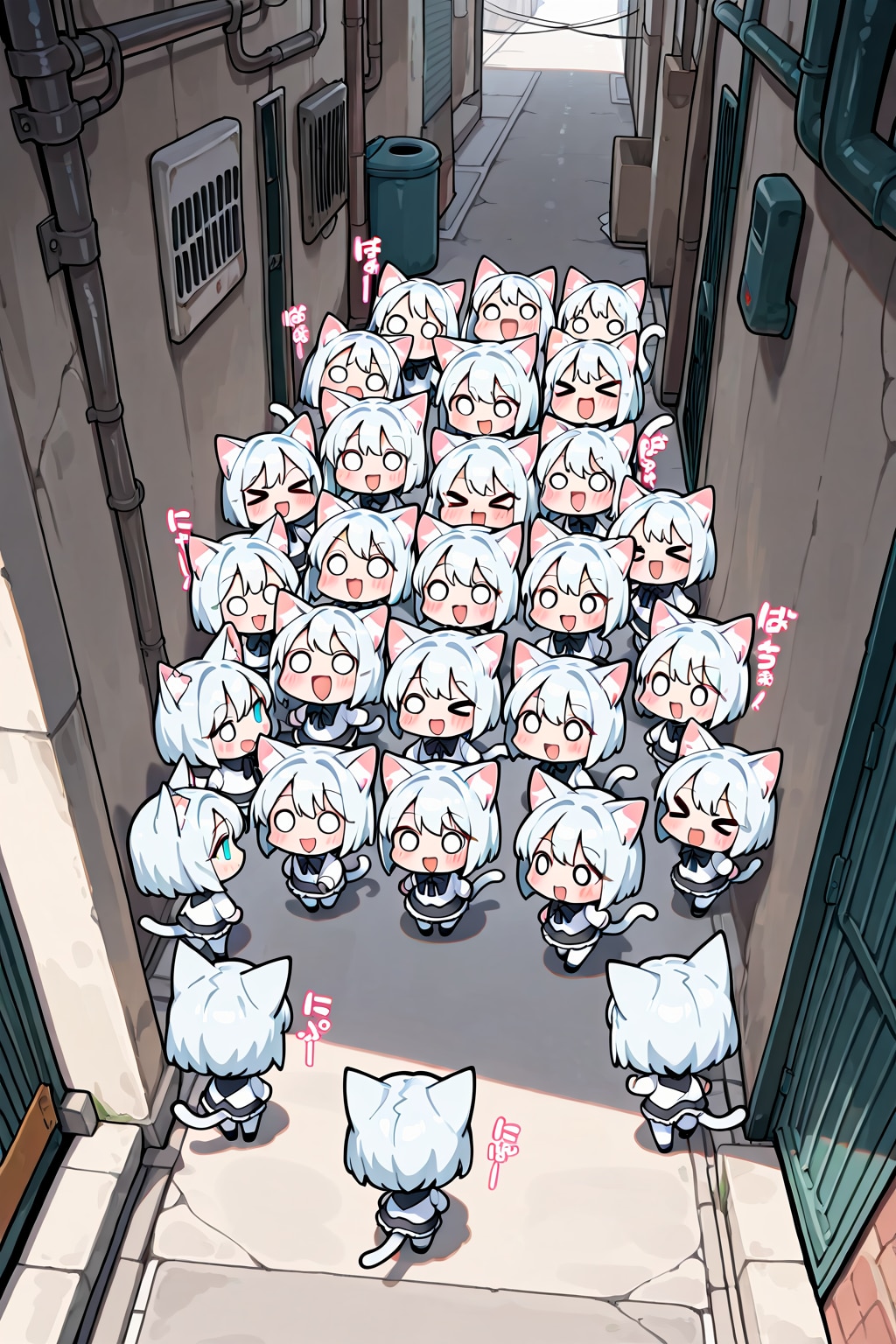 路地裏の集会