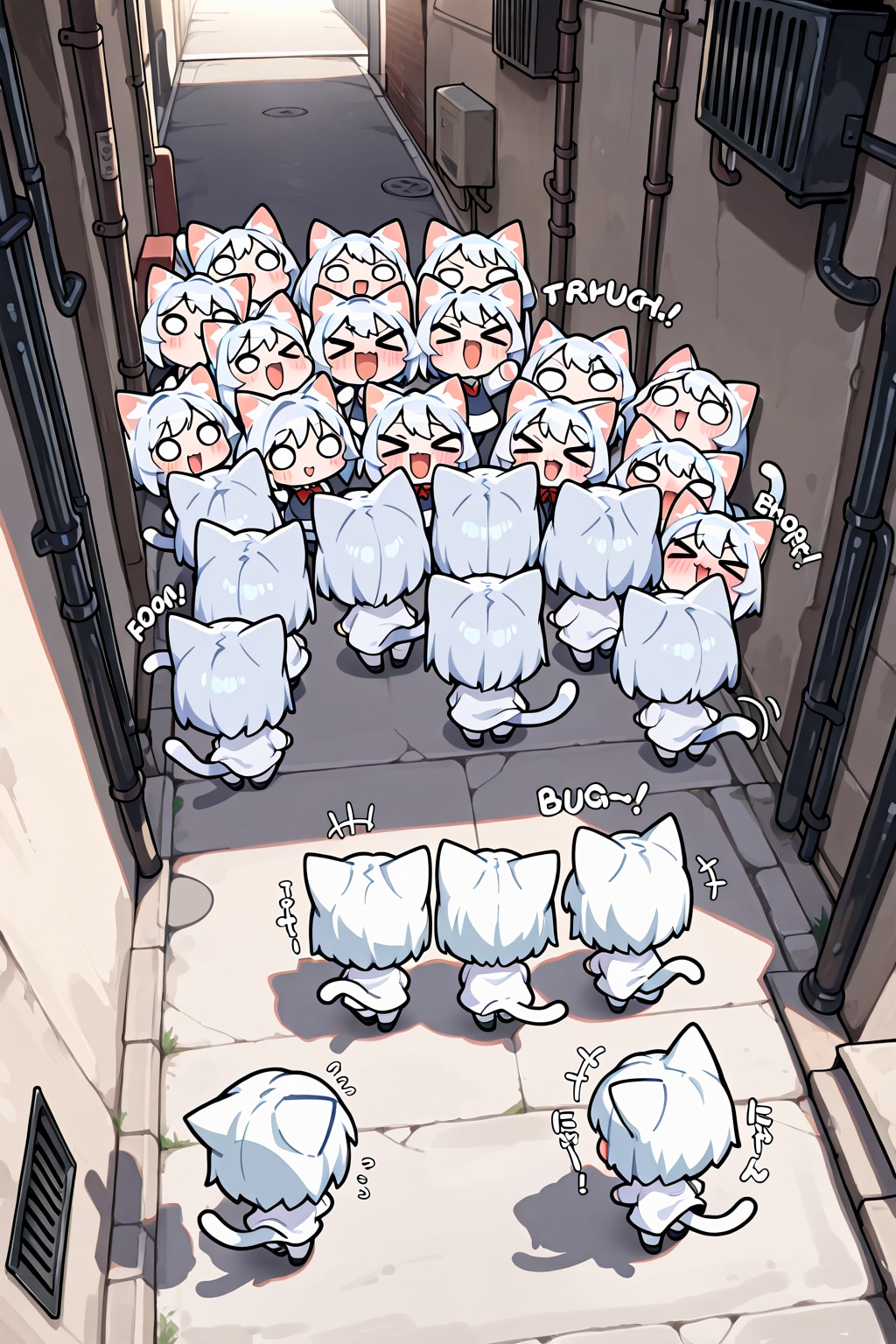 路地裏の集会