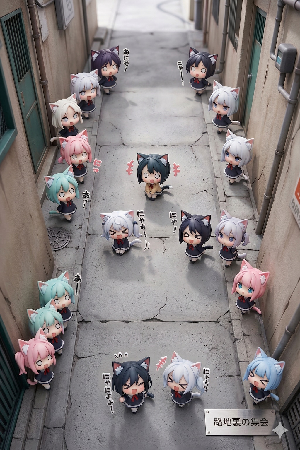 路地裏の集会
