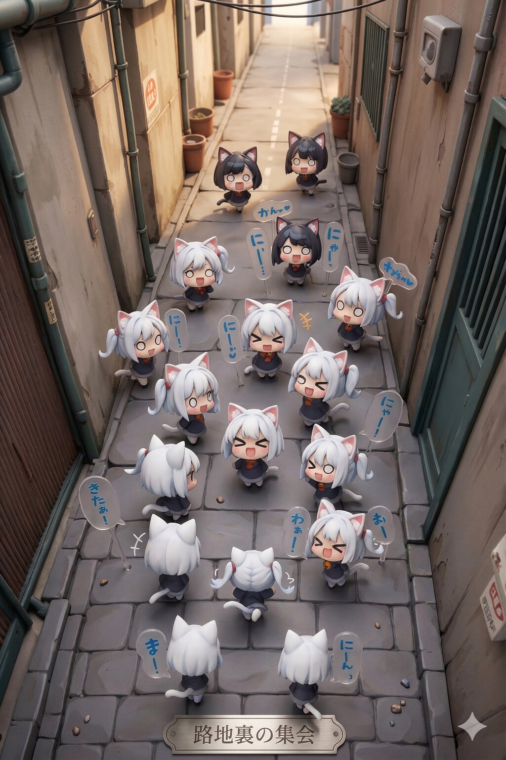 路地裏の集会