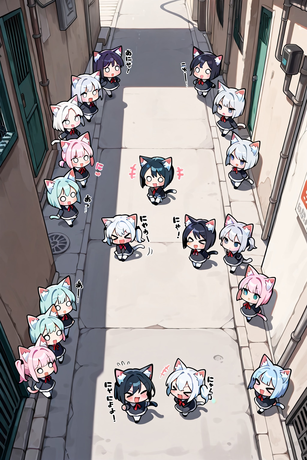 路地裏の集会