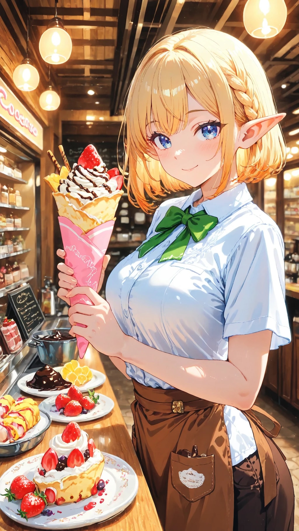 🧝‍♀️🍓「お待たせしました。焼きたてですよ♪」