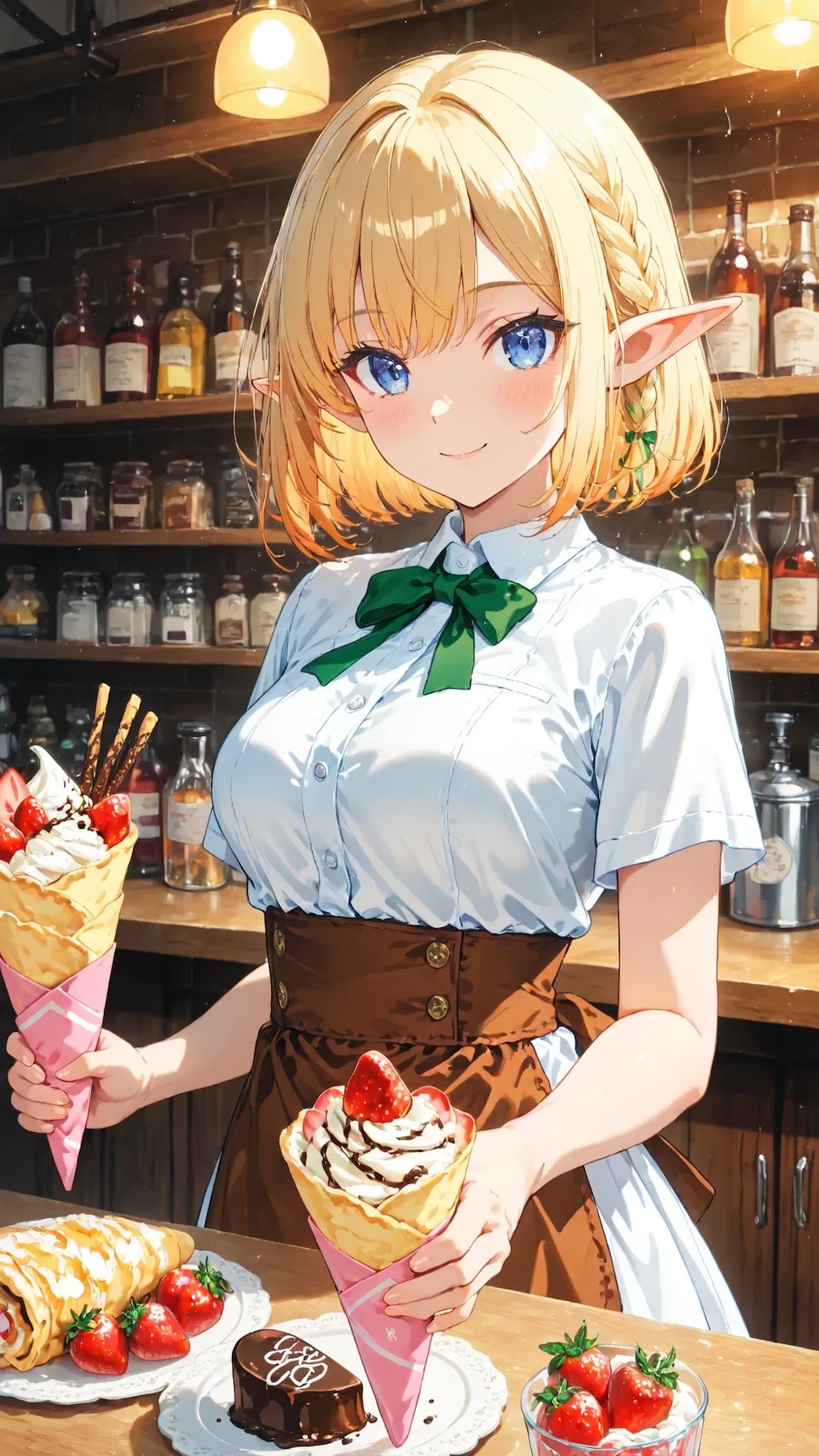 🧝‍♀️🍓「お待たせしました。焼きたてですよ♪」
