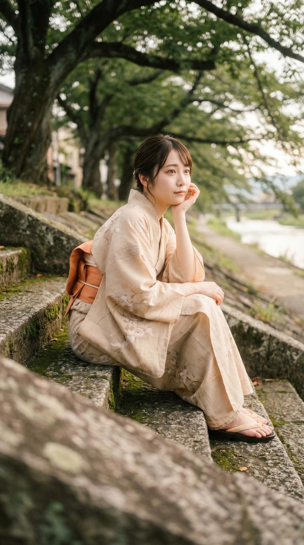 Beneath the Crimson Parasol