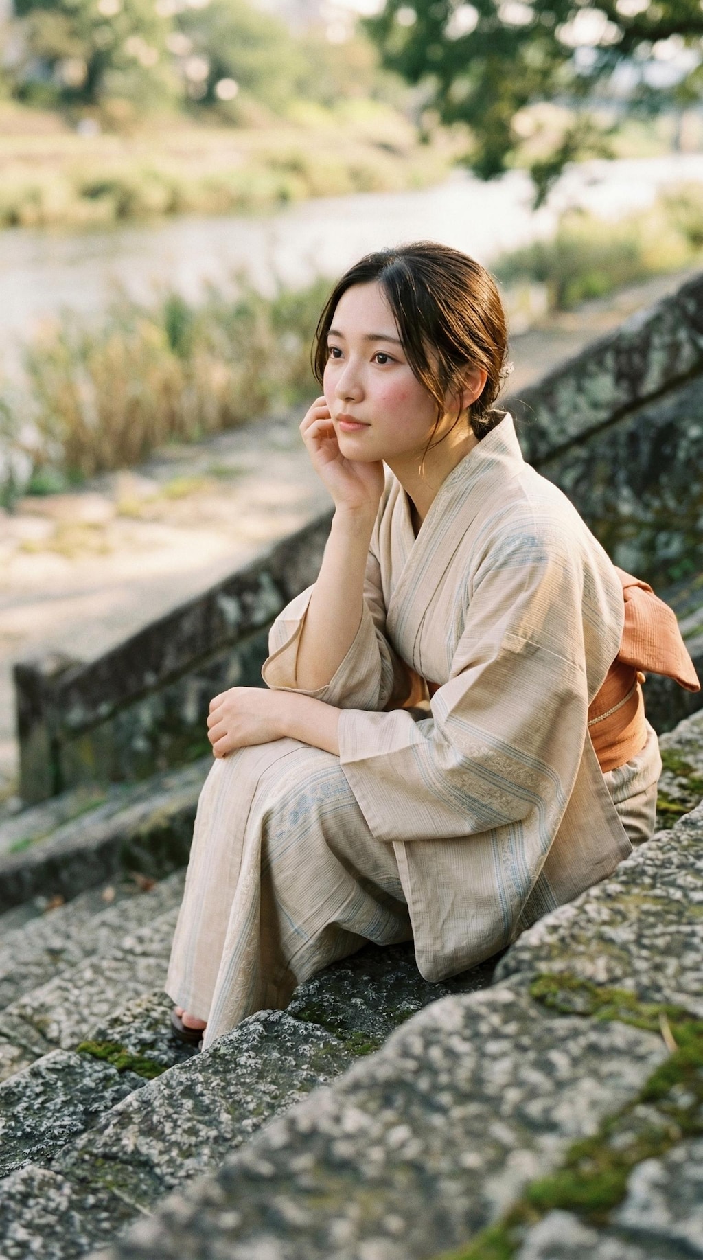 Beneath the Crimson Parasol