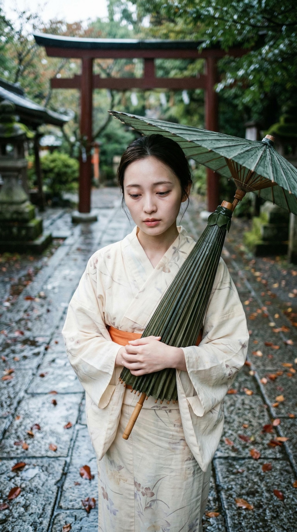 Beneath the Crimson Parasol