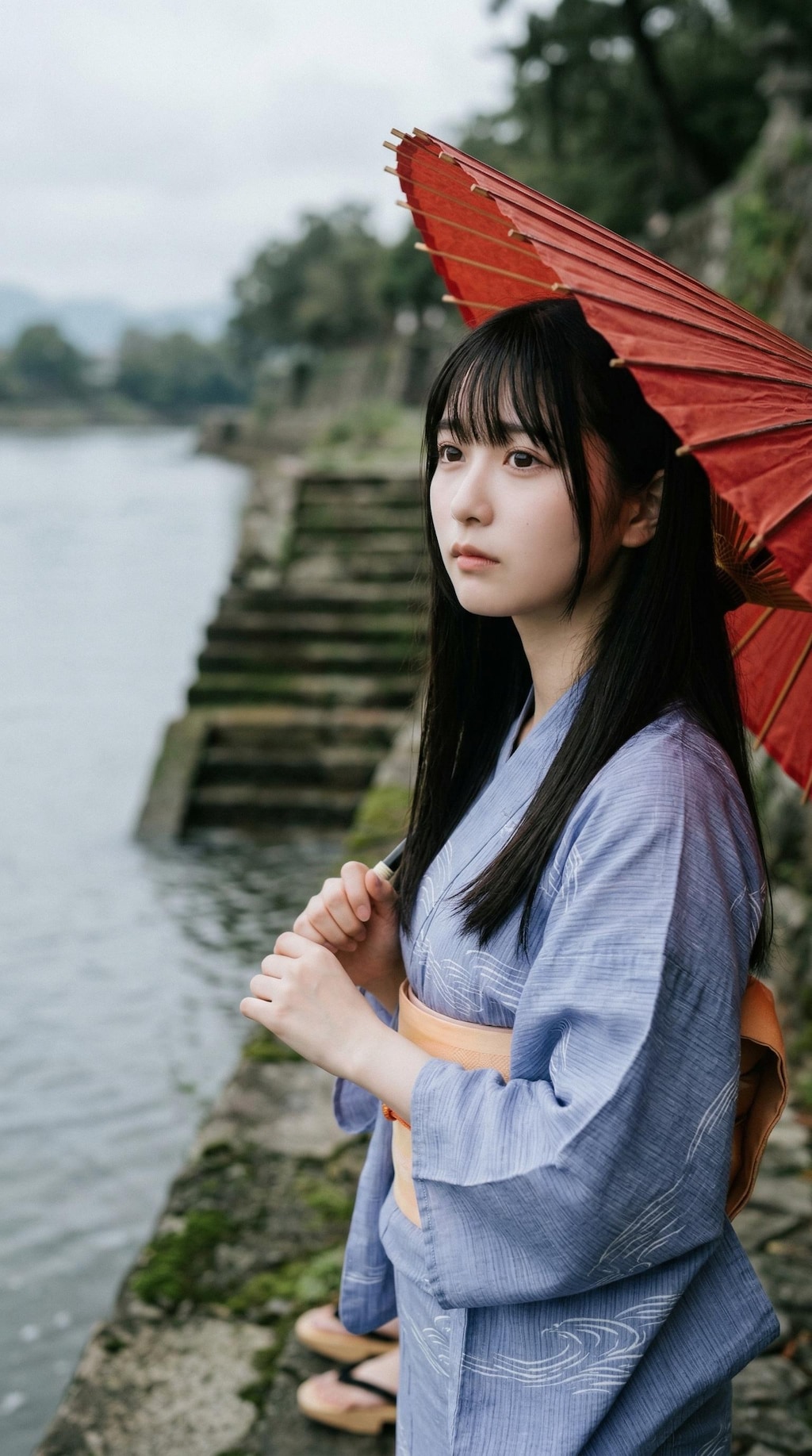 Beneath the Crimson Parasol