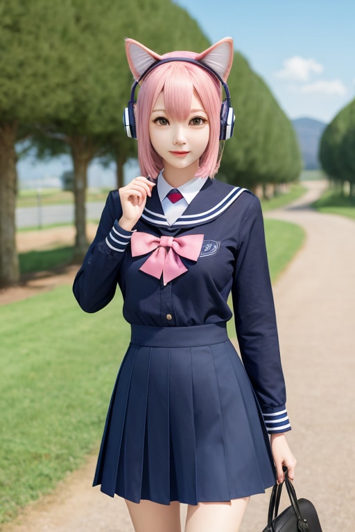 ピンク髪のケモ耳女の子.3 | の人気AIイラスト・グラビア